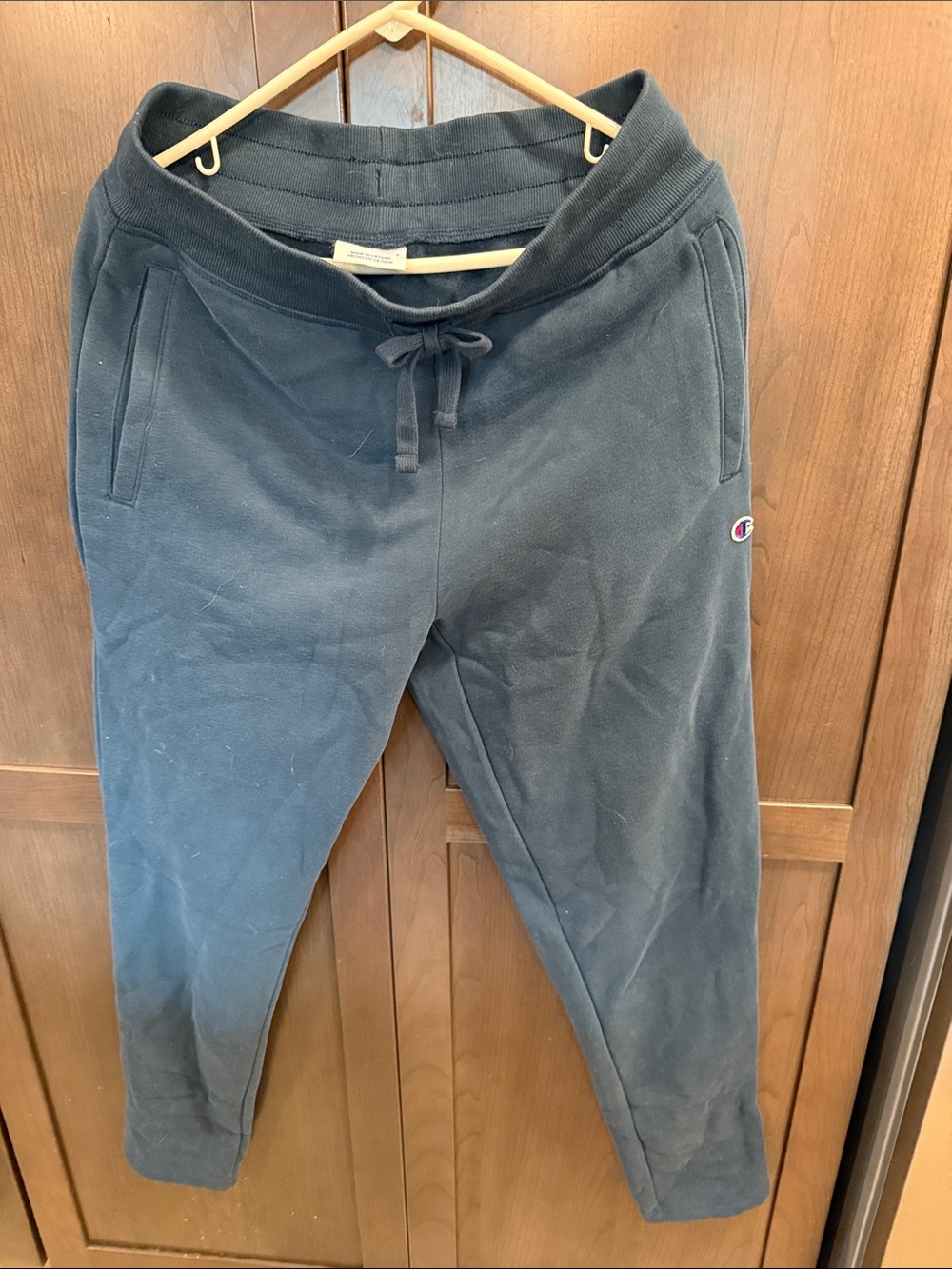 Champion Blue Men's Jogger Sweatpants with Small Logo